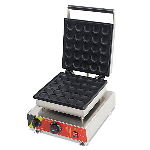 Commercial Nonstick 110V 220V Electric 25PCS Dutch Poffertjes Mini Pancake Maker Iron Machine and Batter Dispenser