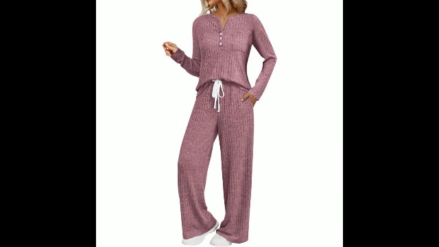 Zfwon Lounge Wear Co Ord Sets For Women 2 Piece Outfits Autumn And