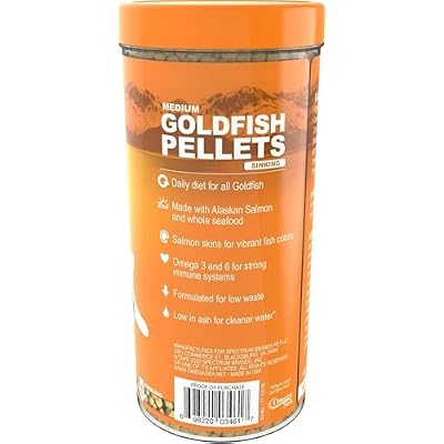 Omega One Goldfish Pellets, Sinking, 4mm Medium Pellets, 8 oz