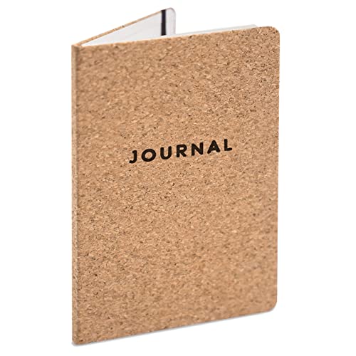 JUNOMI® Notizbuch "Journal" aus Kork A5 liniert | 160 Seiten Naturpapier | Mit Lesezeichen und Verschlussband | Hardcover | Plastikfrei | Bullet Journal, Tagebuch, Notebook Cover