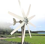 8000W Hybrid Wind Turbine Generator Kit - 8 Blades Wind Generator for Boats & Terraces, Efficient Renewable Energy Solution, Eco-Friendly Power Generation