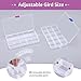 Opret 15 Grids Bead Organizer(4 Pack), Earring Organizer Box, SMALL Plastic Clear Organizing Containers with Adjustable Dividers for Crafts Jewelry Screws Small Items, Size 6.9×3.9×0.9in