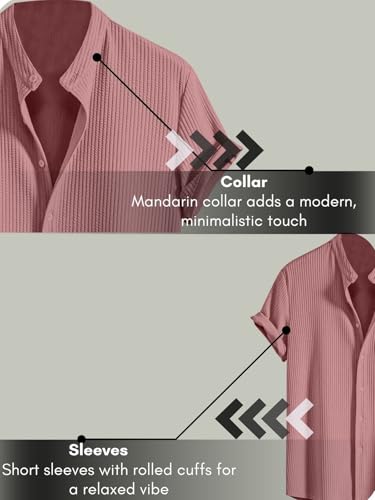 Image of GRECIILOOKS Men's Polycotton Regular Fit Casual Shirt | Stylish | Printed | Solid | Short Sleeve | Trendy (Available in Plus Size)