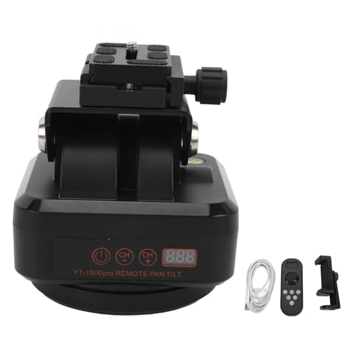 YT-1500pro Remote Control Pan Tilt Head 360 Degree Motorized Rotating Panoramic Head for Smartphones DSLR Cameras