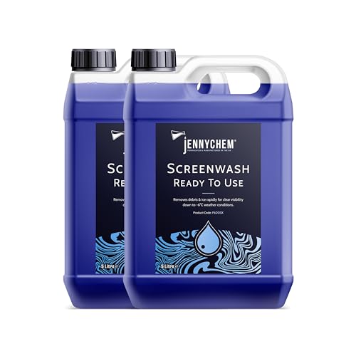 Jennychem Ready Mixed Screenwash Windscreen Fluid 10L. All Seasons with -6°C Antifreeze Windscreen Wash Protection. Screenwash Ready To Use Car Windscreen Wash with Streak Free Finish 10L