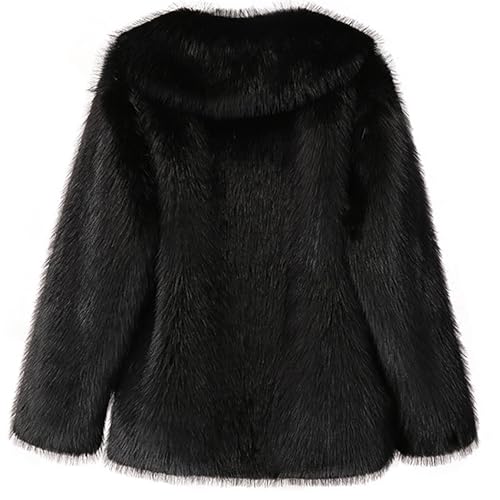 Womens Faux Fur Coat Long Sleeve Lapel Open Front Oversized Winter Fall Fashion Shaggy Warm Jacket3