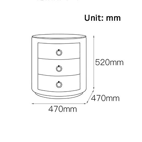 Bedside table scandinave meuble de chevet rond gain de place - 2
