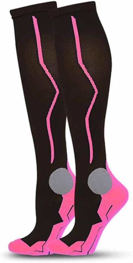 2021 New Compression Stockings Men/Women Leg Support Elastic High Elastic Basketball Running Line Stripe Socks