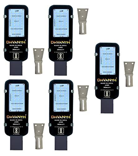 Image of DHVANTH LED Lights Outdoor Waterproof 36 W Street Light with Wall Mount, IP65 Driver,2 Year Warranty, Metal Body (36Watt Pack-5)
