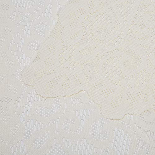 Hopewell Lace Kitchen Curtain - 24" Tier (pr) - Cream