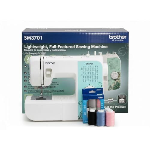Brother SM3701 37-Stitch Free Arm Sewing Machine and Hard Plastic...