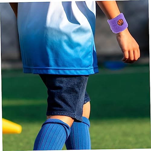 BESPORTBLE 6 Sets Sports Wristbands and Headbands for Breathable Sweat Absorbing Wrist Sweatbands with Soft Lint Material Elastic Comfort for Boys and Running Basketball Volleyball and4