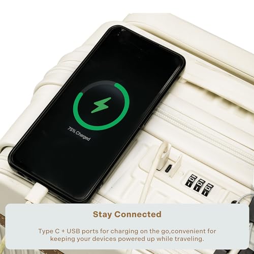 Image of THE ASSEMBLY Hard-Sided Luggage Set Of 2 Premium Polycarbonate Spinner Cabin & Check-In Trolley Bags With Wide Handle & Noise-Free Wheels,65 Cm,White