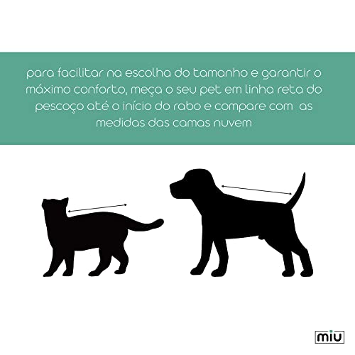 Cama Nuvem de Pelúcia para Cães e Gatos Almofada Dupla Face 45cm