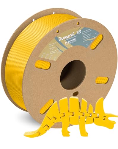 Image of DURAMIC 3D PLA+ Printer Filament 1.75mm PLA Plus Neatly 2Kg Spool(2.2lbs) | PLA Pro Tougher and Stronger, Dimensional Accuracy Probability + /- 0.02mm Yellow