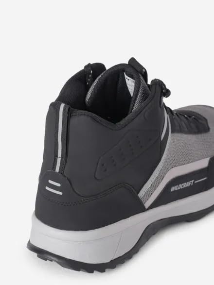 Image of Wildcraft Alpine MA Men's Trekking Shoes | Mid-Ankle Hiking Boots | Lightweight Outdoor & Trek Shoes | Anti-Slip Grip | Cushioned Comfort | Black & Grey-10