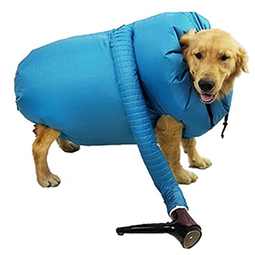 TOSSPER Dog Drying Coat Pet Quick Drying Bag Portable Pet Dryer Cage Hands-Free Doggy Grooming Hair Clearing Travel Bags, Absorb Moisture and Dry Pet Quickly