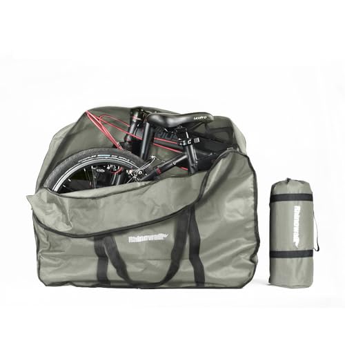 UBORSE Bolsa de Transporte Plegable para Bicicleta Bolsa de Almacenamiento para Bicicletas Impermeable Bolsa Plegable para Bicicletas MTB de 20" (Verde Militar)
