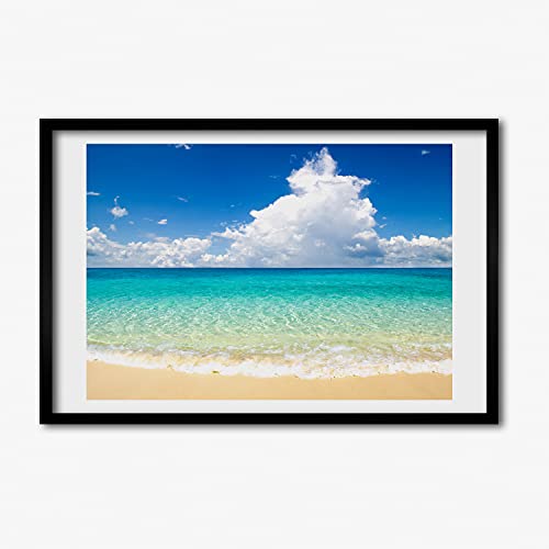 Cadre photo 60x40 cm pour habiller un grand mur - Tableau plage Tulup