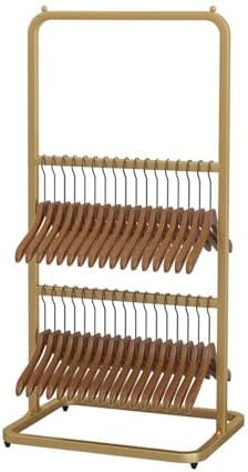 Multi-Layer Metal Clothing Display Rack | Floor-Standing Space-Saving Garment Rack for Retail Stores & Home Use | Versatile Clothes & Underwear Organizer 3 Tiers