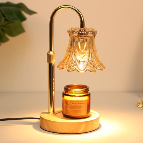 GEEZO Fragrance Candle Warmer Lamp，Electric Candle Warmer with Timer &