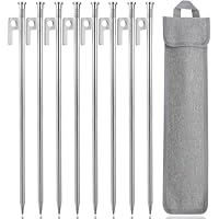 Lot de 10 piquets d'ancrage de tente robustes pour tente de camping - Facile à utiliser