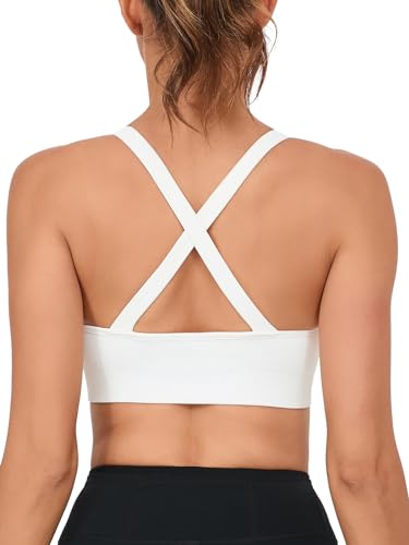 Image of RUNNING GIRL Sports Bras for Women,Seamless Strappy Sports Bra High Support Crisscross Back with Removable Pads