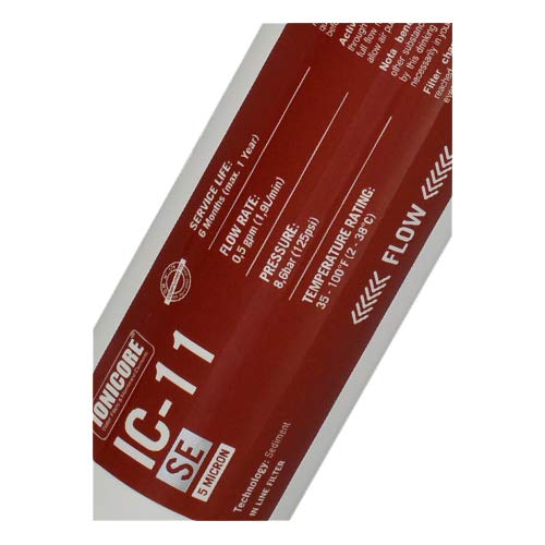 Filtro In Linea Ionicore IC-11SE Filtro a sedimenti 1/4" FPT 2,5"x11" - 5 micron