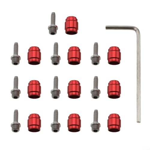 Kit de montaje de manguera de freno hidráulico para aceitunas SRAM 10, 10 insertos, llave incluida compatible con varios modelos (rojo)