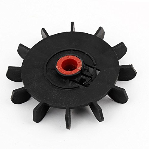 Aexit Spare Part Electrical equipment 12mm Inner Dia 12 Vanes Impeller Plastic Motor Fan Vane Black