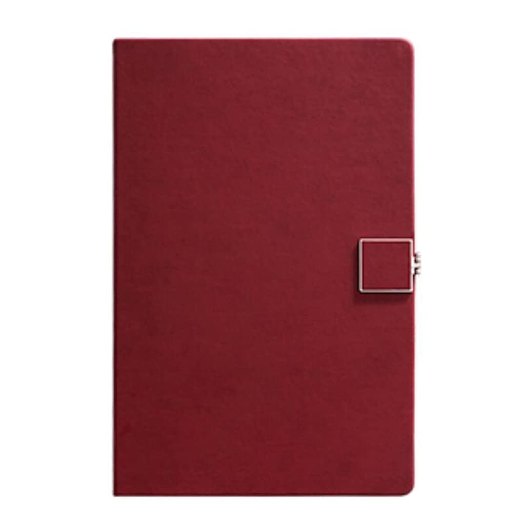 Cuaderno for Trabajos autoayuda Cuadernos Cuaderno Cuaderno Simple Cuenta Mano Sólido Color Magnético Hebilla magnética Espesado Diario de Negocios (Color : Red)