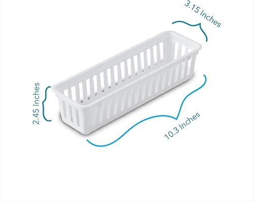 Miniatura 3 de SEDLAV Organizador de cajones de plástico, 3 unidades, blanco, organizador de cajones de escritorio. Ideal: organizadores de escritorio y