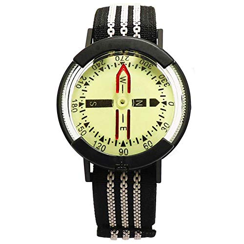 Kakuru Wristband Compass, Portable Outdoor Survival Watch Strap Compass Slide Navigation Wrist Compass