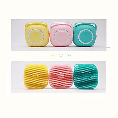 Image of Silicone Soft Bath Body Brush with Shampoo Dispenser Scrubber-use in Shower Deep Cleaning Gentle Scrub Massage for Children, Men Women