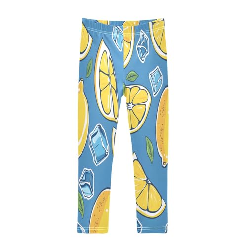 Toddler Girls Leggings Printed Yoga Pants Leggings Lemon Ice Cubes for Kids