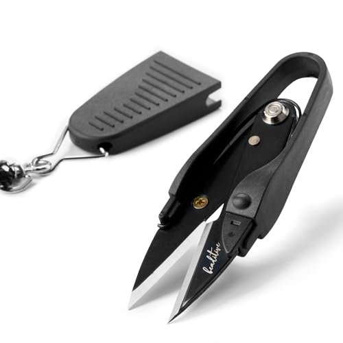 Beaditive Premium Thread Snips - Thread, Yarn, Embroidery Snipper for Sewing, Quilting, Knitting, Jewelry Making - High-Carbon Steel Blades With Protective Cap and Lanyard