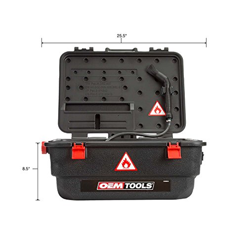 OEM TOOLS 24804 Portable Parts Washer | Wash Auto Parts or Other Small Parts | 4 Gallon Max Capacity with 4 Gallon/Minute Pump Output Keeps Clean Water & Solvent Flowing | Seals for Travel - Thumbnail 5