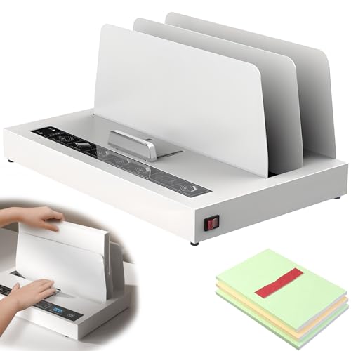 A4 Macchina Di Rilegatura Termica, Raccoglitore Di Libri A Caldo Elettrico Con Spessore Di Rilegatura Massimo 55 Mm, Regolazione Del Tempo A 3 Livelli, Per Album Fotografici, Documenti, Report,offerte
