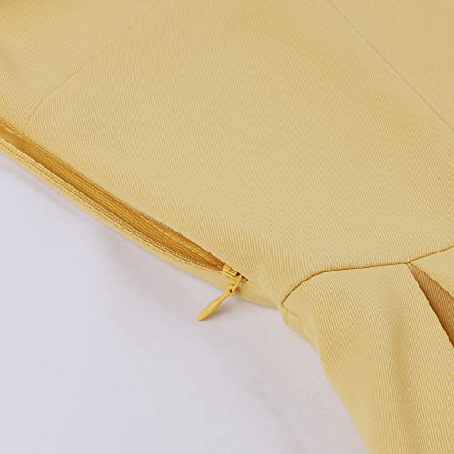 Image of 1950s Dresses for Women Vintage Rockabilly Retro Short Sleeve Tie Midi Dress Cocktail Party Evening Prom Gown