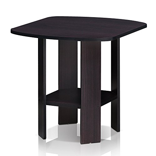 Image of FURINNO Simple Design End /SideTable, 1-Pack, Dark Walnut