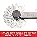 Starrett Fillet or Radius Gage for Convex and Concave Radii - Ideal for Constructions - Stainless Steel, 30 Leaves, 1/32-1/4