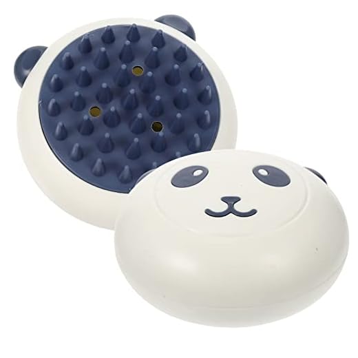 POPETPOP 2 Piezas Cepillo De Baño Para Mascotas Estropajo De Perro Para El Baño Cepillo De Spa Corporal Cepillo De Baño Para Perros y Gatos Suministros Para Perros Gel De Sílice Masaje