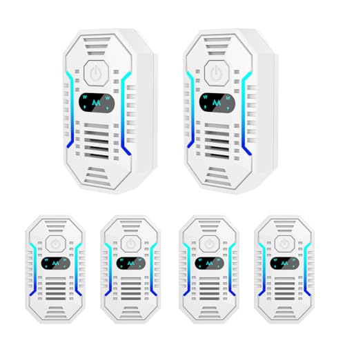 FWQW 2025 Ultrasonic Pest Repeller, 6 Pack Mouse Repellent, Insect Repellent Plug In, Indoor Pest Control, Highly Effective against Mouse, Mosquito, Spider, Cockroach, Fly Etc (C-White)