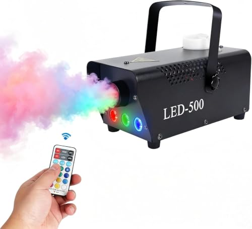 Fog Machine Smoke Machine Controllable LED Light 500W and 2000CFM Fog Disinfection with Wireless and...