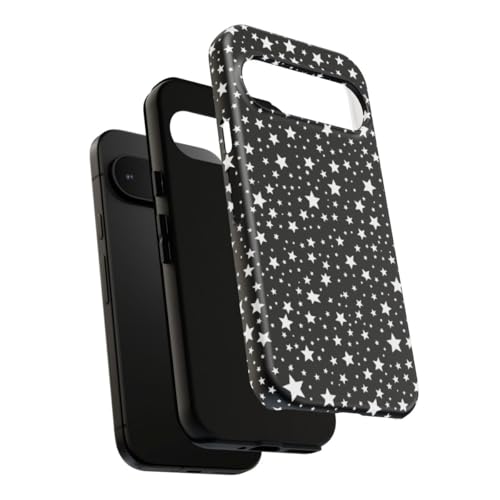 Coque Google Pixel 9 rigide mate évite les traces de doigts motif étoiles - 3