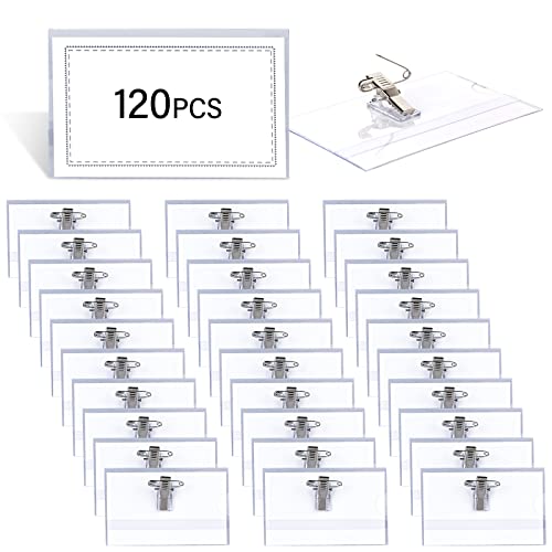 Namensschilder, 120 Stück 90*56mm Namensschilder Für Kleidung Clip...