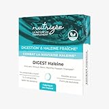 NUTRIGÉE Digest Haleine | Mauvaise Haleine & Digestion | Neutralise Odeurs Buccales & Gaz Intestinaux | Papaye, Fenouil, Menthe, Anis, Persil, Champex® | 14 Comprimés | Fabriqué en France