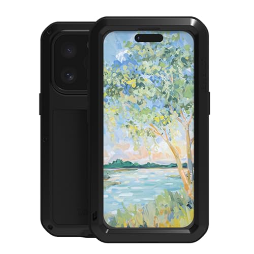Coque intégrale iPhone 16 Pro en aluminium noir antichoc et anti-neige