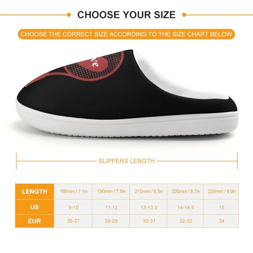 Love Tennis Cute Cotton Slippers Anti-slip House Shoes Funny Slipper Indoor Outdoor2