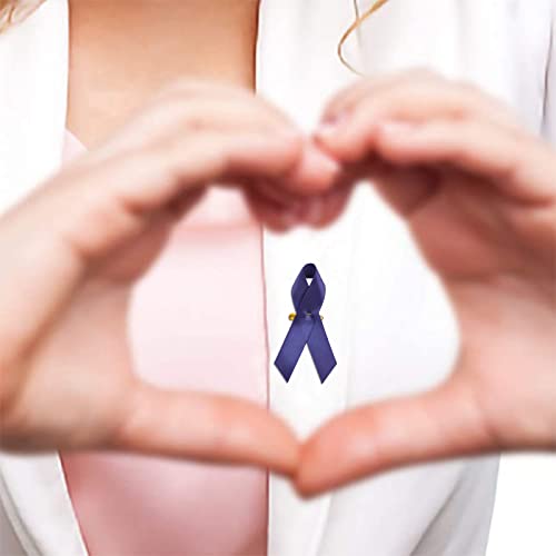 Image of Ribbon Awareness Satin Pins Cancer Awareness Ribbon Pin with Safety Pin